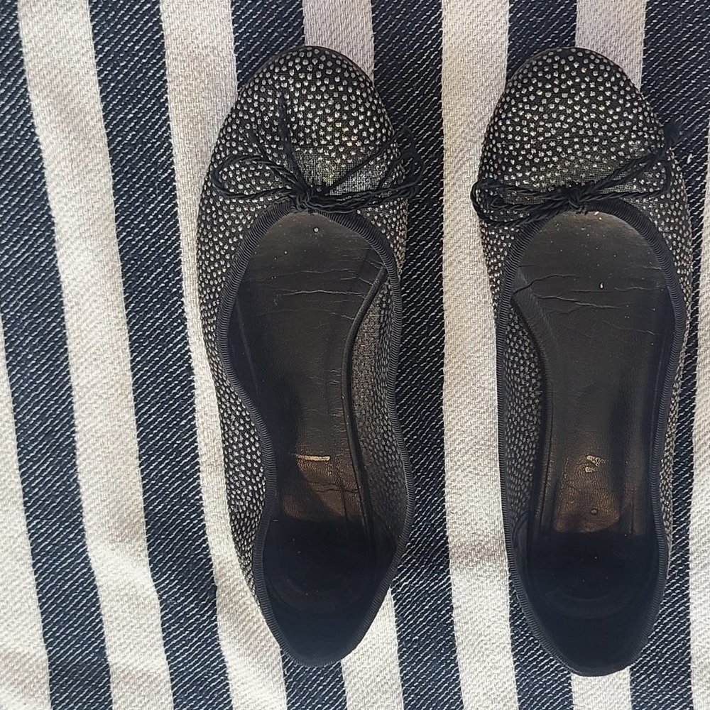 French Soles New York fs/ny Glitter Ballet Flats